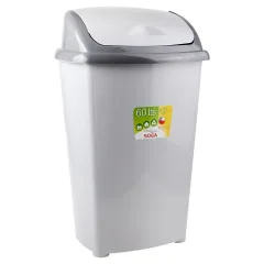 BASURERO PLASTICO 60 LT.TAPA VAIVEN