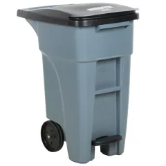 BASURERO RUBBERMAID 250 LT. CON TAPA Y PEDAL