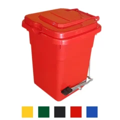 BASURERO FRANKFURT 50 LT. ROJO CON PEDAL
