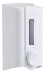 • Dispensador jabon 500 ml. Window blanco para baño y cocina