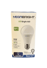 Ampolletas led 9 W Megabright E27 luz fria pack 10 unidades