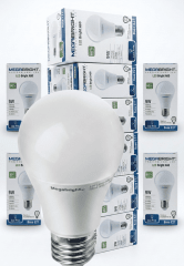 - Ampolletas LED 9W Megabright E27 luz fria pack 10 unidades