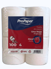 • Toalla de papel ProPaper prepicada gofrada 100 mt x4 rollos