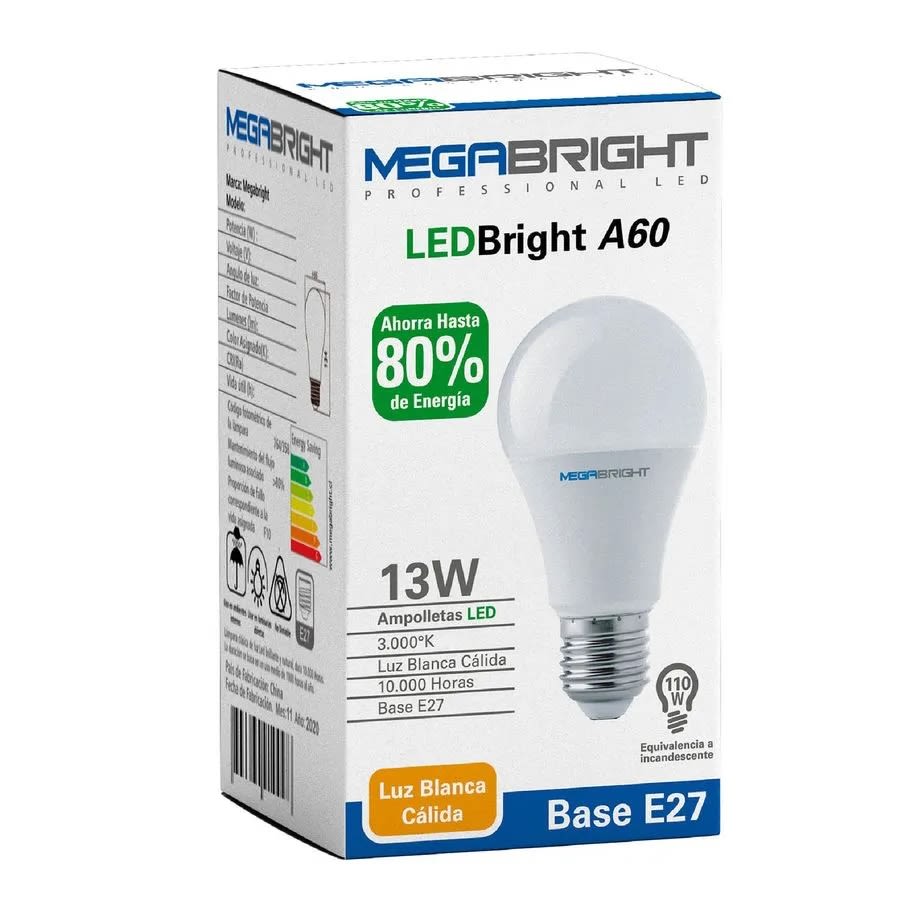 - Ampolleta led 13 W Megabright luz cálida1