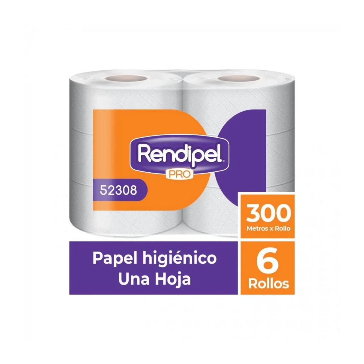 Papel Higiénico Hoja Simple Rendipel 6 Rollos De 300 Metros1