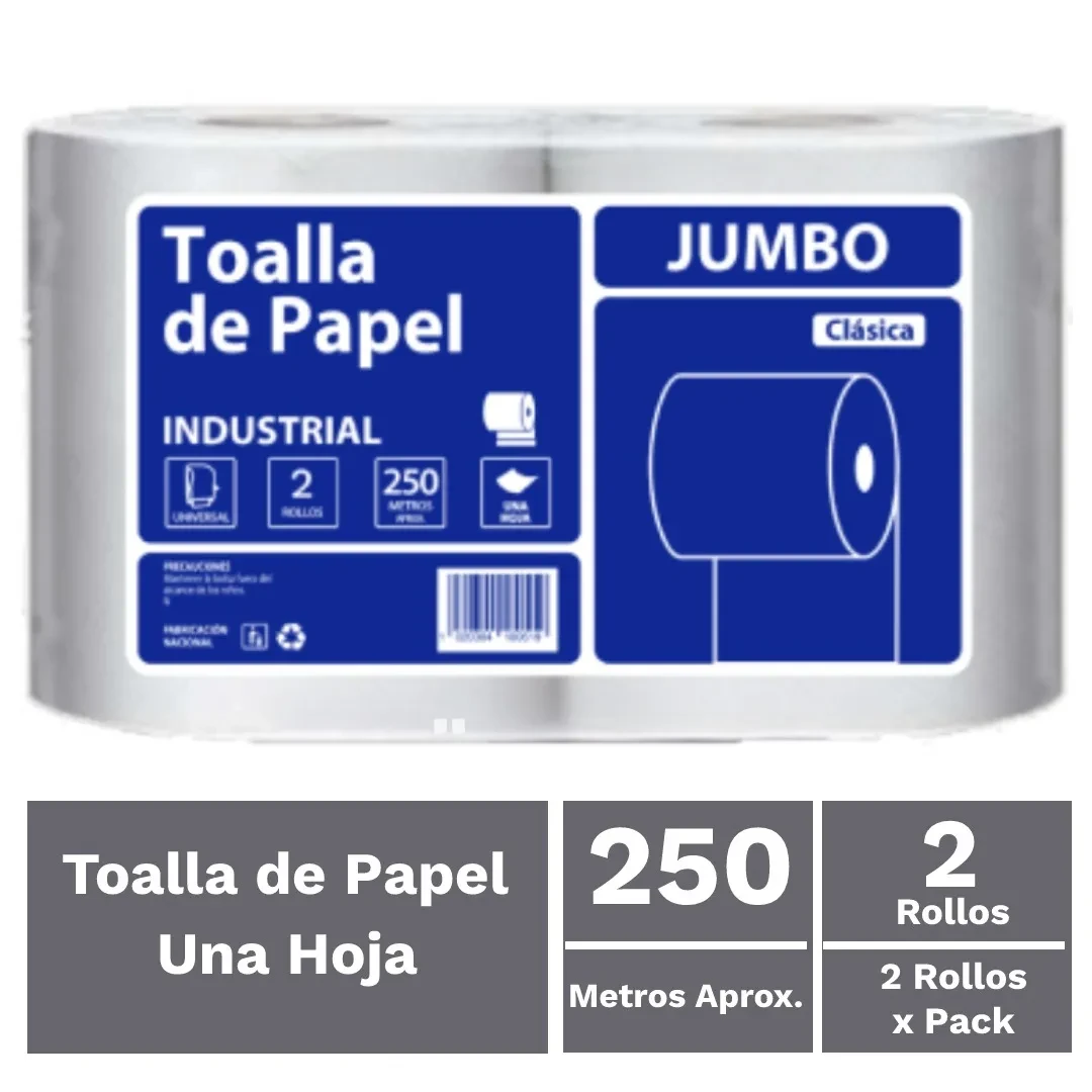 • Toalla jumbo clasica 250 mt x21