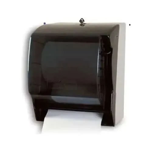 • Dispensador toalla jumbo con palanca gris translucido1