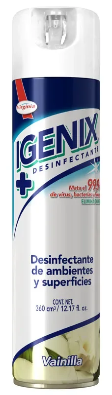 DESINFECTANTE AEROSOL IGENIX  360 CC VIRGINIA AROMA A VAINILLA1