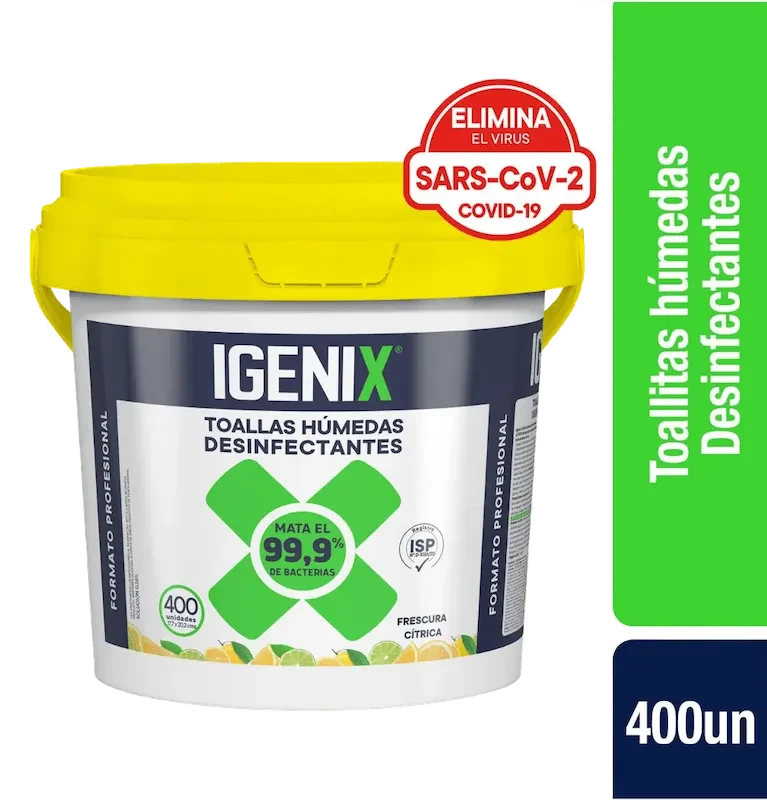 • Toalla desinfectante Igenix balde 400 un1