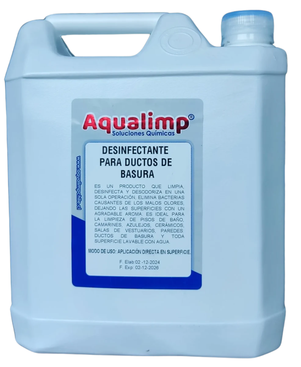 LIMPIADOR DESINFECTANTE PARA DUCTOS Y CONTENEDORES DE BASURA, 5LTS, AQUALIMP1