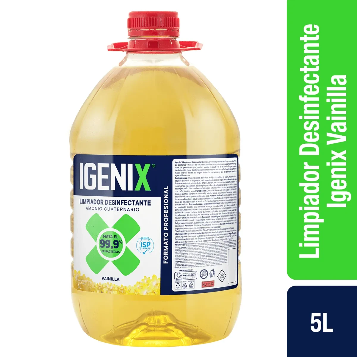 LIMPIADOR IGENIX VIRGINIA CON AMONIO CUATERNARIO 5 LTS. VAINILLA1