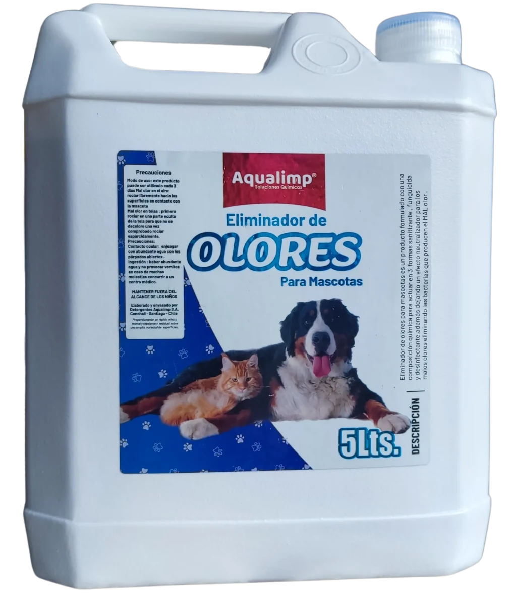 Eliminador de olores de mascotas 5 lt. Aqualimp. Precio con IVA.1