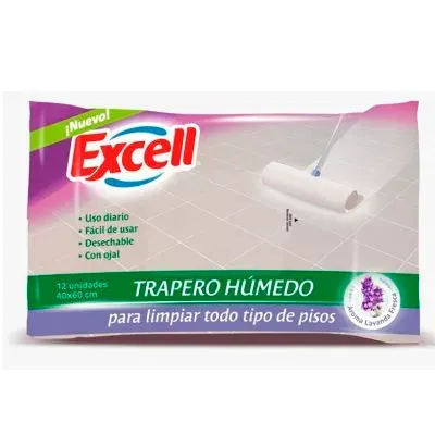 TRAPERO HÚMEDO TODO TIPO DE PISOS 40X60 CM.  12 UNIDADES EXCELL1