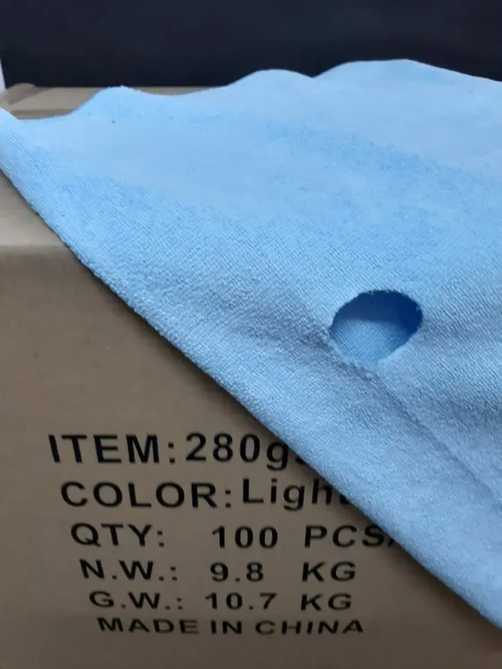 OFERTA CAJA 100 TRAPEROS MICROFIBRA 50X70 CM. CON OJAL COLOR CELESTE. PRECIO CON IVA INCLUIDO1