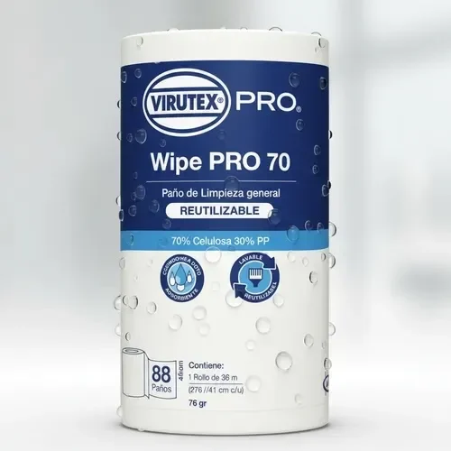 Paño Wipe Pro 70 Reutilizable Virutex 88 unidades. Precio con IVA1