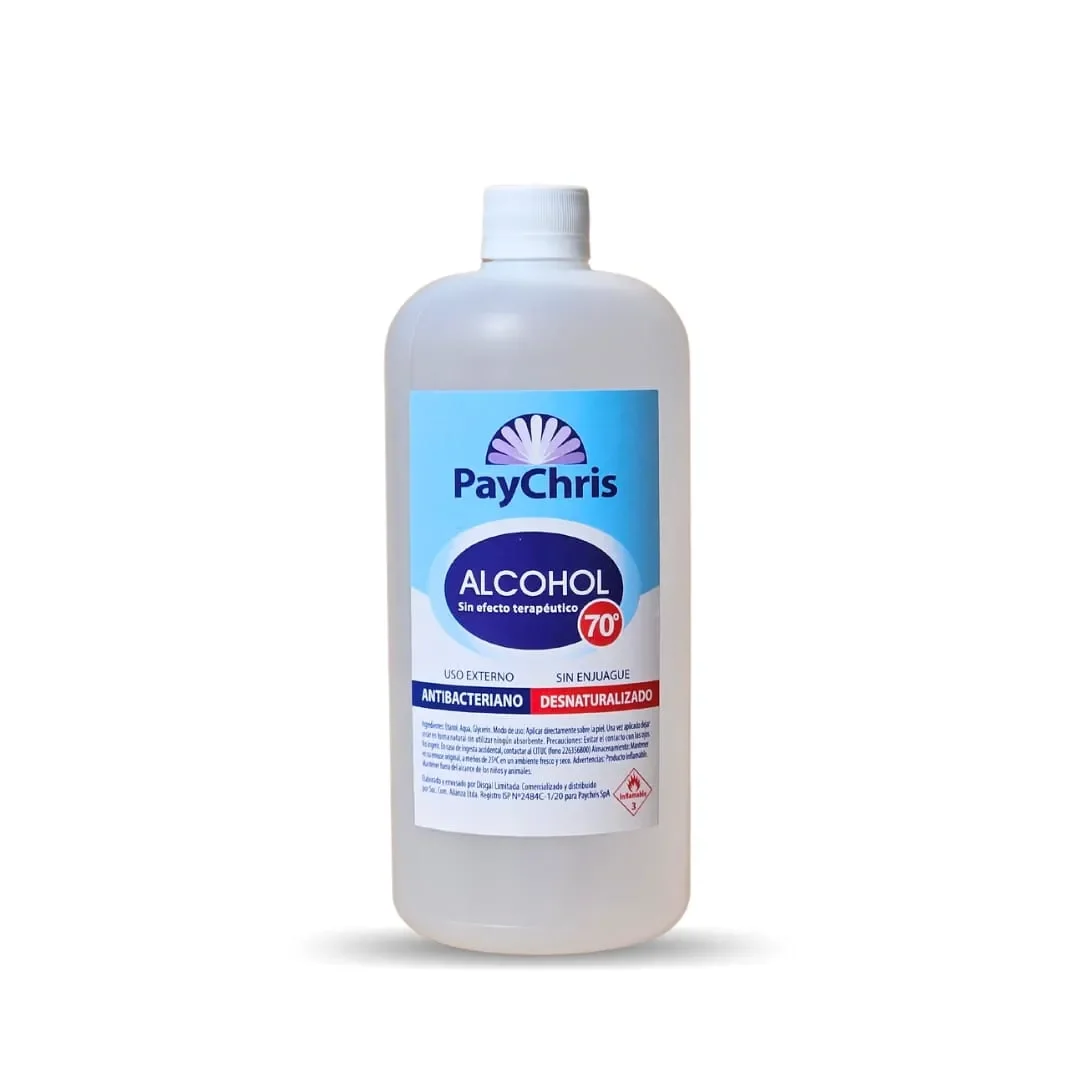 Alcohol desnaturalizado 70º 1 lt. Paychris. Precio con IVA1