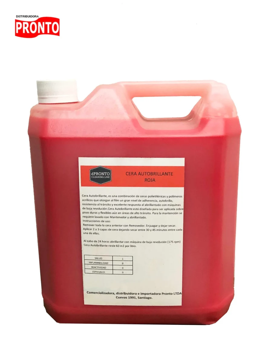 CERA AUTOBRILLO ROJA 5LTS dPRONTO CLEANING LINE1