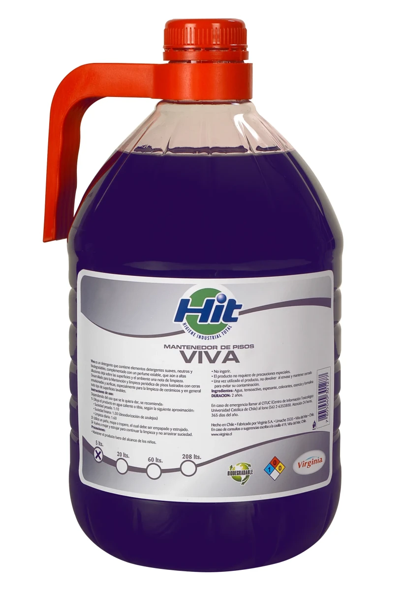 MANTENEDOR PISOS VIVA 5 LT. AROMA LAVANDA VIRGINIA HIT1