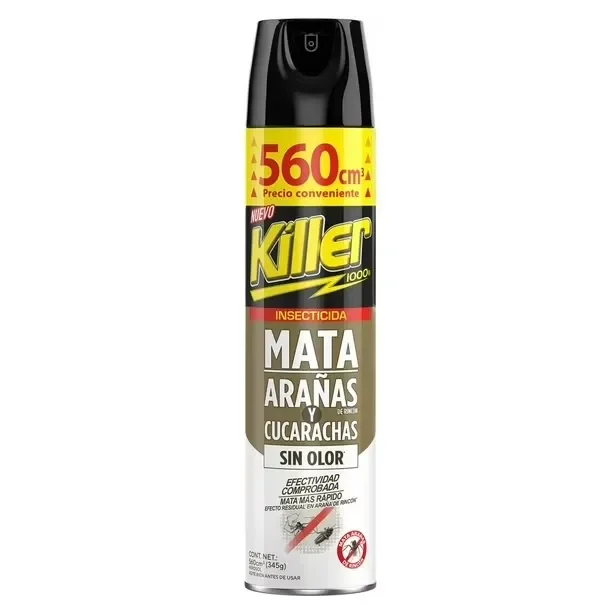 Insecticida Killer arañas y cucarachas SIN OLOR 560cc.1