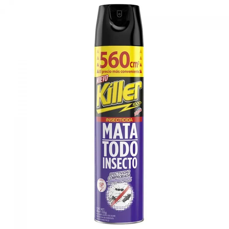 INSECTICIDA KILLER SPRAY VIRGINIA, MATA TODO INSECTO 560 CC.1
