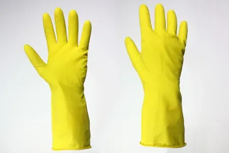 CAJA GUANTES DOMÉSTICOS LATEX AMARILLOS, TALLA S, CAJA 144 PARES. PRECIO UNITARIO $ 470.- CON IVA1
