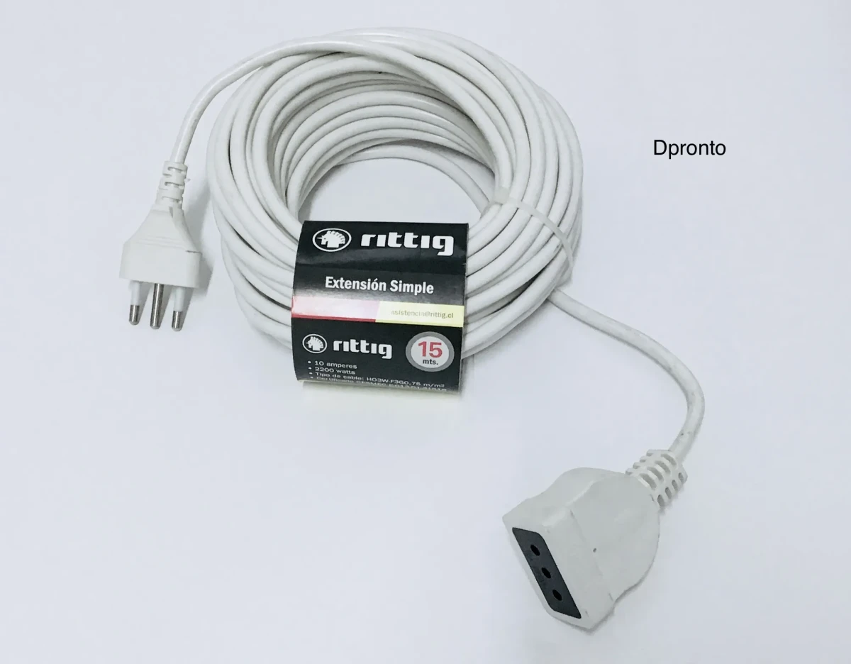 ALARGADOR DE EXTENSION SIMPLE RITTIG 15 MTS, BLANCO.  IVA INCLUIDO1