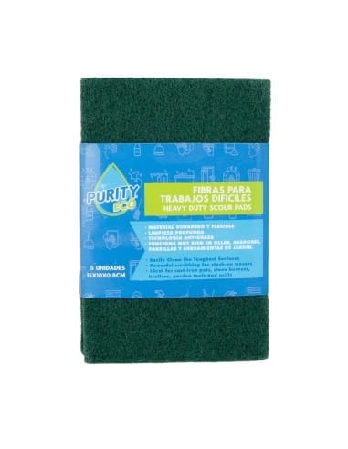 • Fibra Abrasiva Verde 10x15 cm 5 unidades2