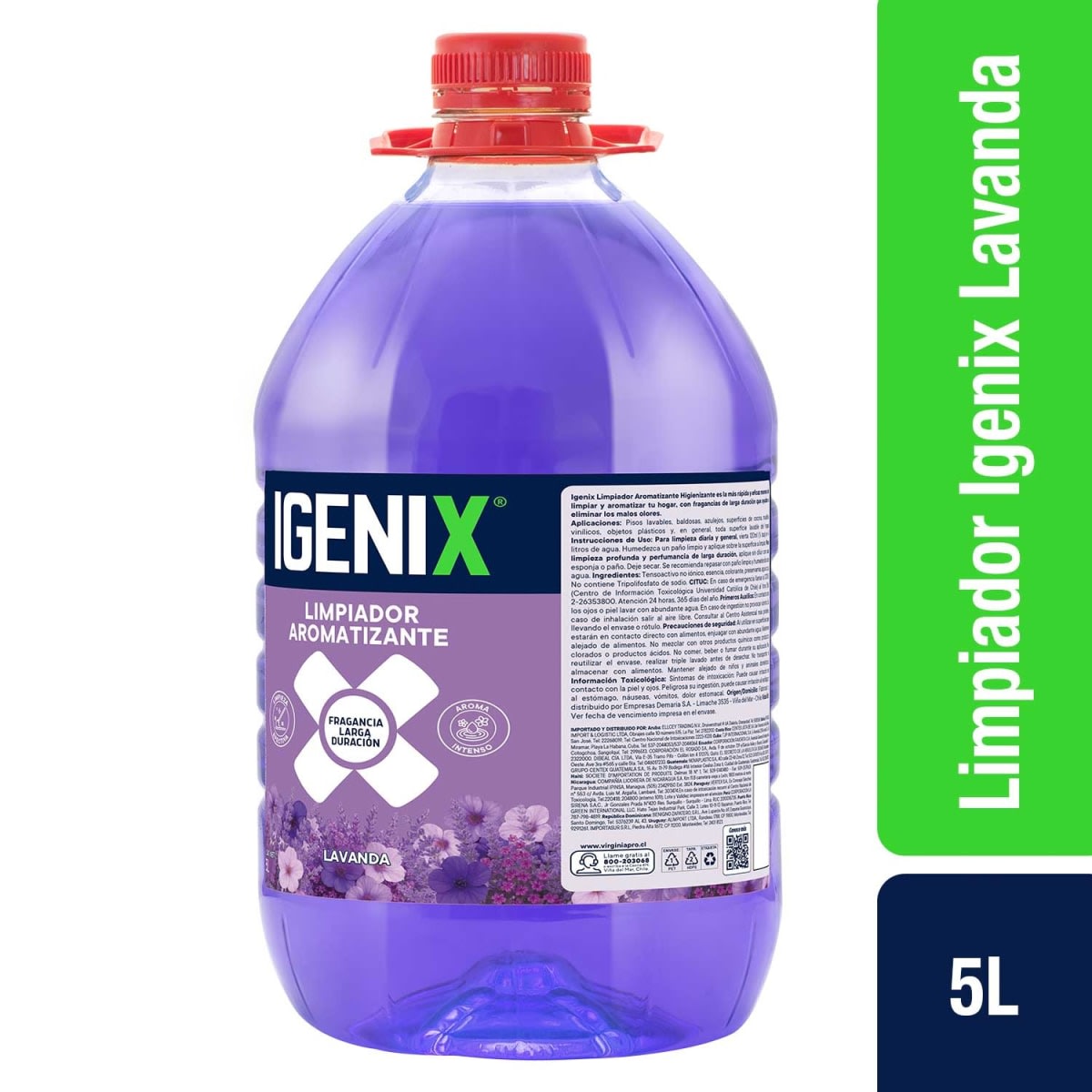 IGENIX LIMPIADOR AROMATIZANTE 5 LTS. LAVANDA1