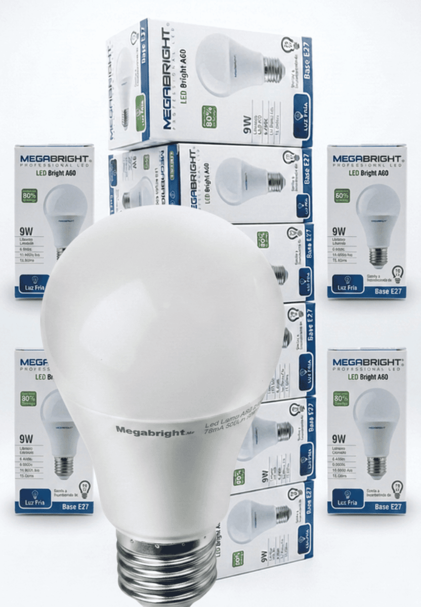 - Ampolletas LED 9W Megabright E27 luz fria pack 10 unidades2
