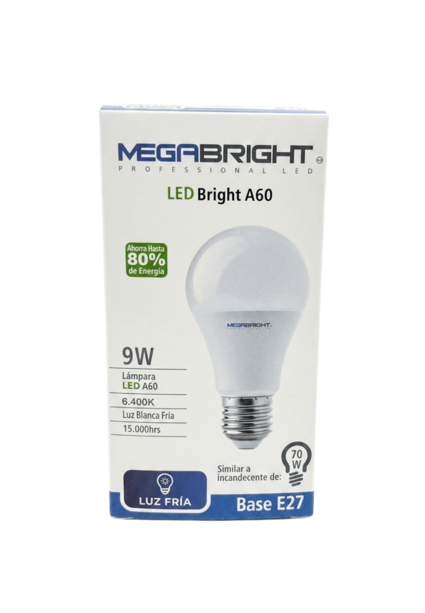 - Ampolleta LED 9W Megabright E27 luz fría2