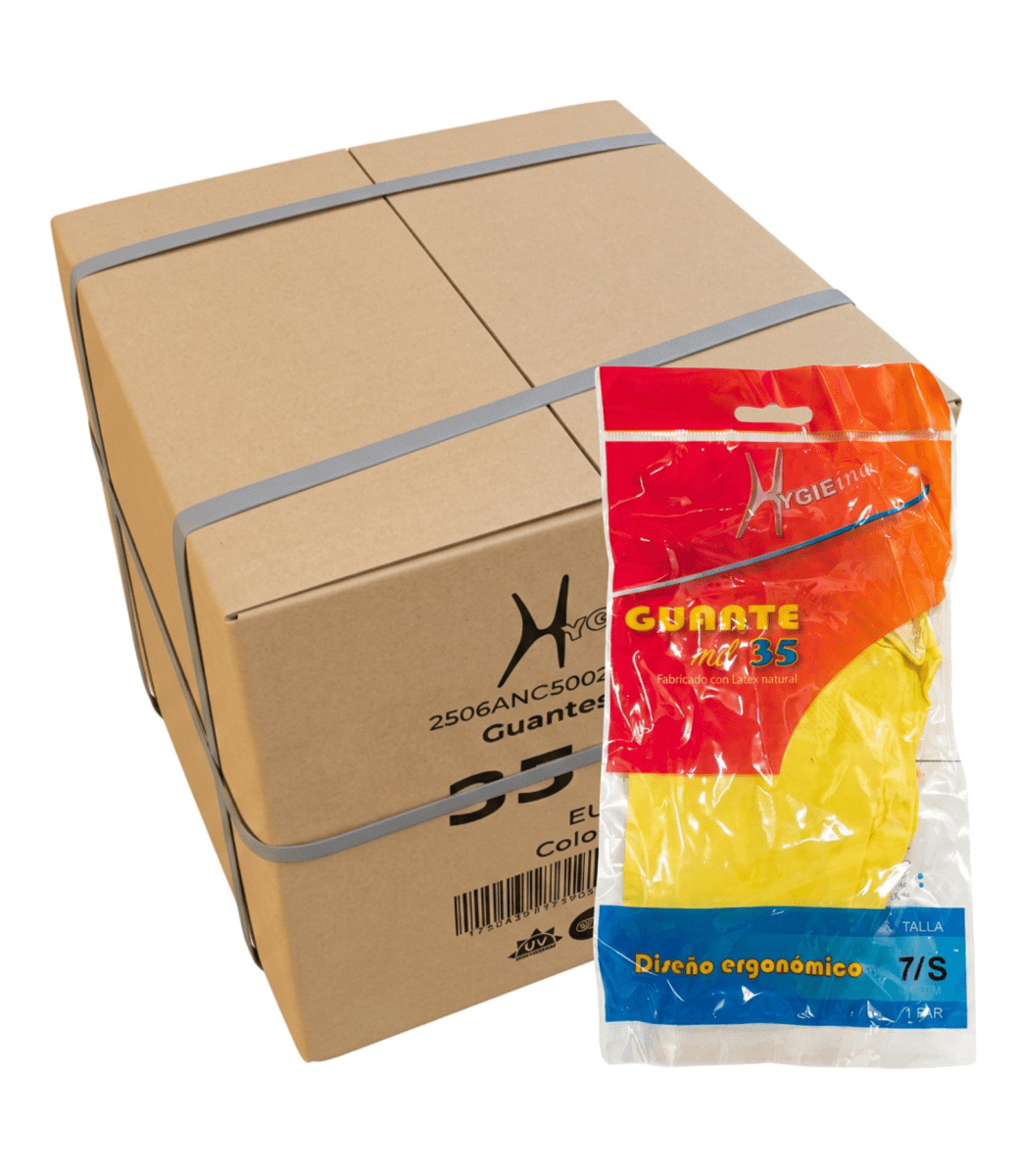- Caja 144 pares guantes látex talla S2