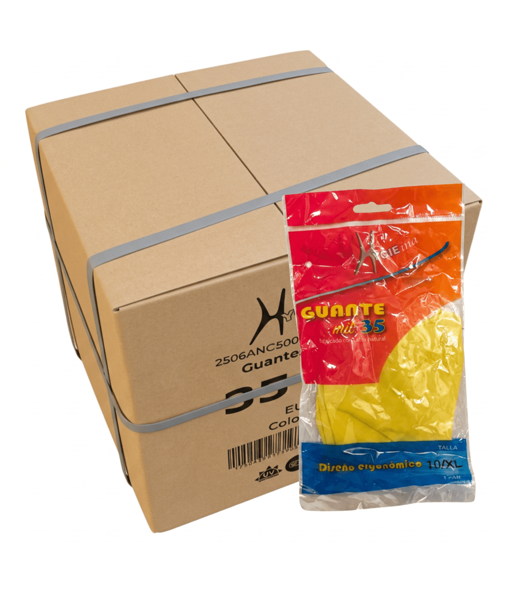 - Caja 144 pares guantes látex doméstico talla XL2