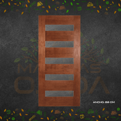 PUERTA MILENIUM INSIGNE 5 LUCES 80 x 2.0 CEREZO