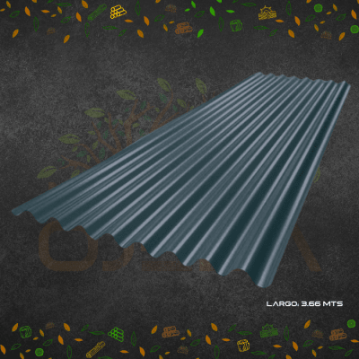PLANCHA ZINC ACANALADA PREPINTADA 0.35 x 851 x 3.66