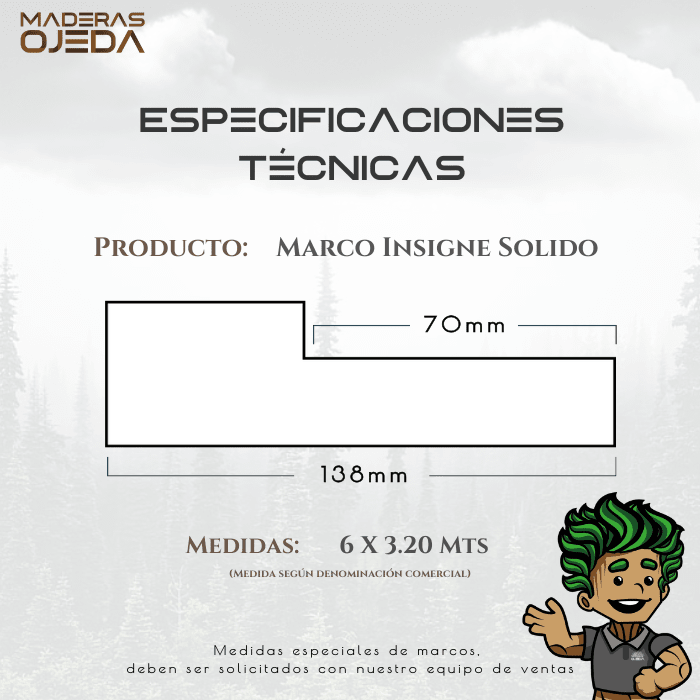 MARCO INSIGNE SOLIDO 6 x 3.20 R702