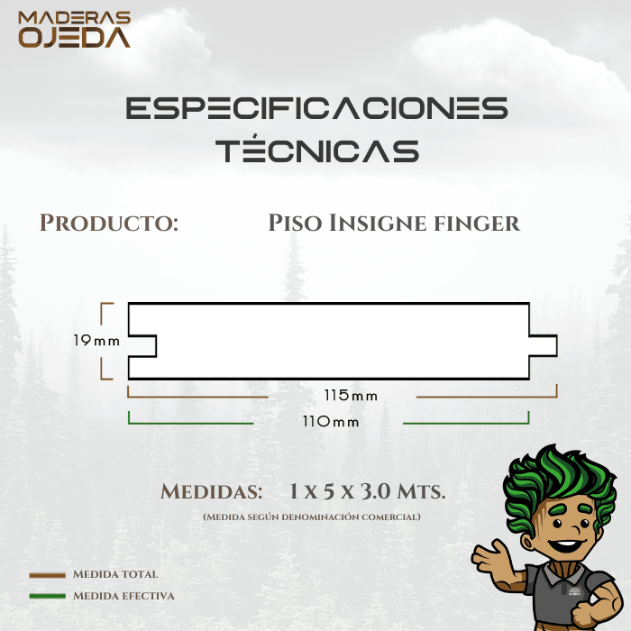 PISO INSIGNE FINGER 1x5x3.02