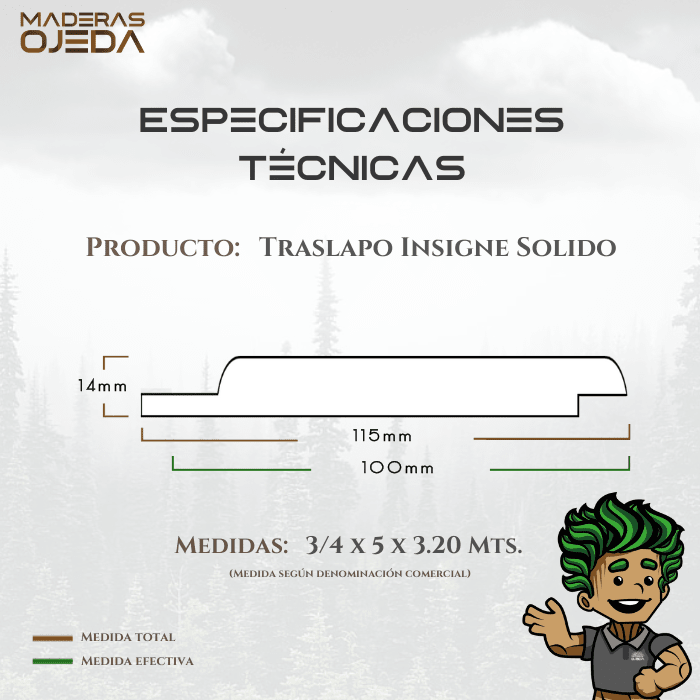 TRASLAPO INSIGNE SOLIDO 3/4x5x3.20 (CAL)2
