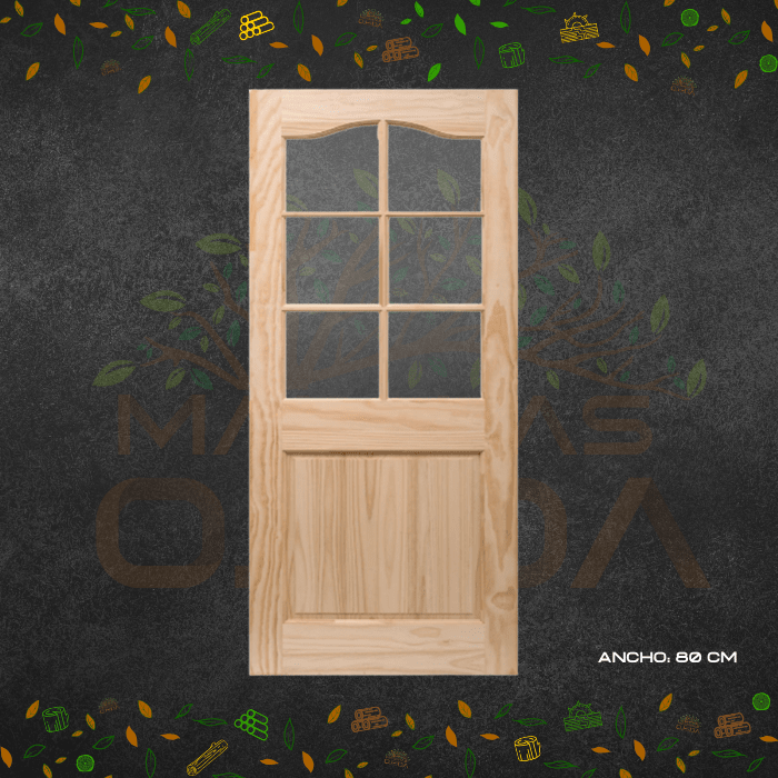 PUERTA ITALIA INSIGNE VETRO 80 cm x 2.0 0