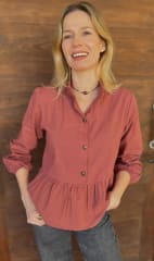 Blusa Simona Café Rojizo
