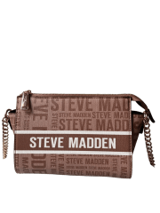 Cartera Steve Madden Brown Logo Stripe Crossbody
