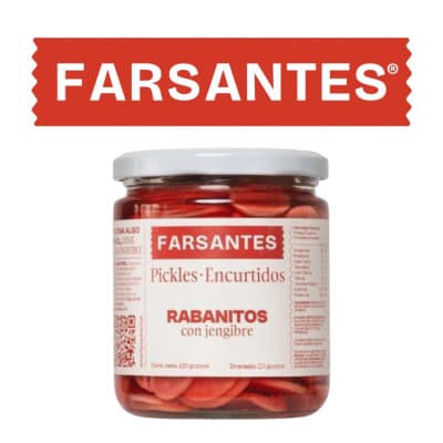 Pickles encurtidos Rabanitos con jengibre 420gr Farsantes1