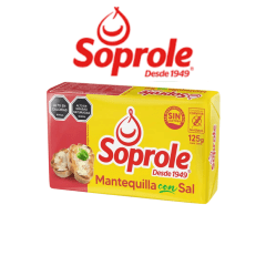 Mantequilla con sal 125gr Soprole
