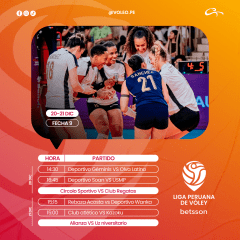 FECHA 9 DE LA LIGA PERUANA DE VÓLEY 2025-2026