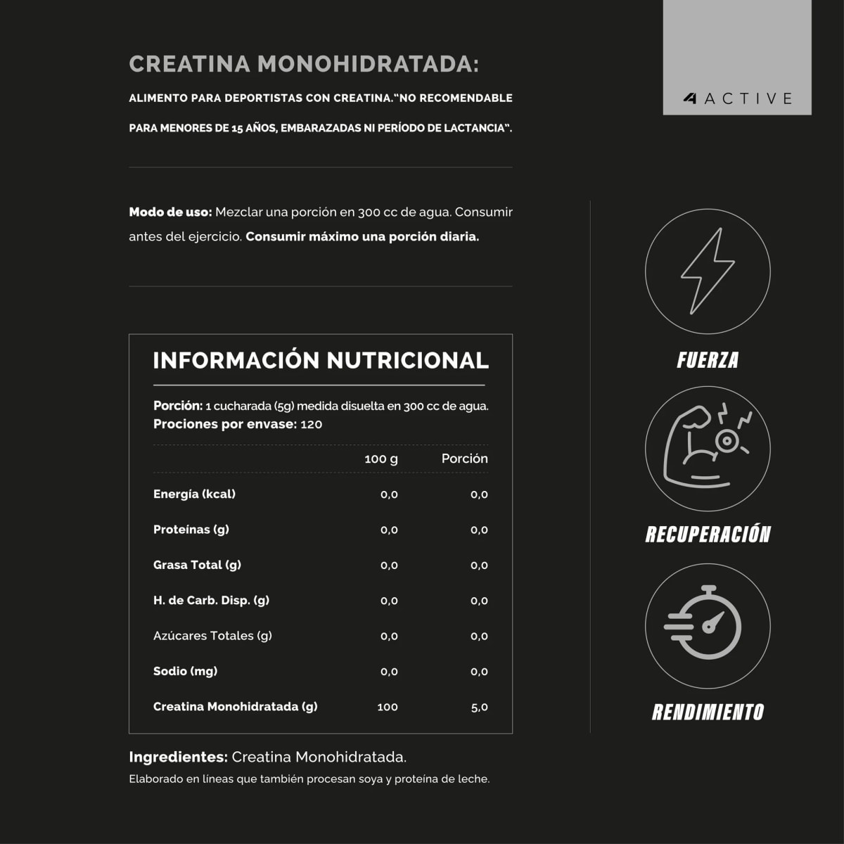 100% Pure Creatine Monohydrate 600grs2