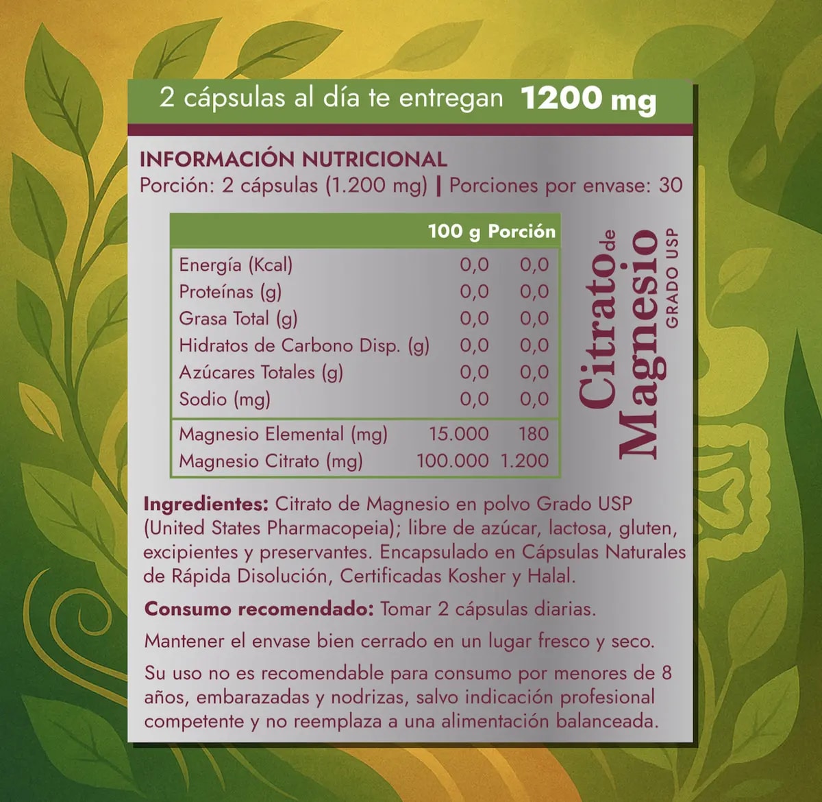 Citrato de Magnesio V&Y5