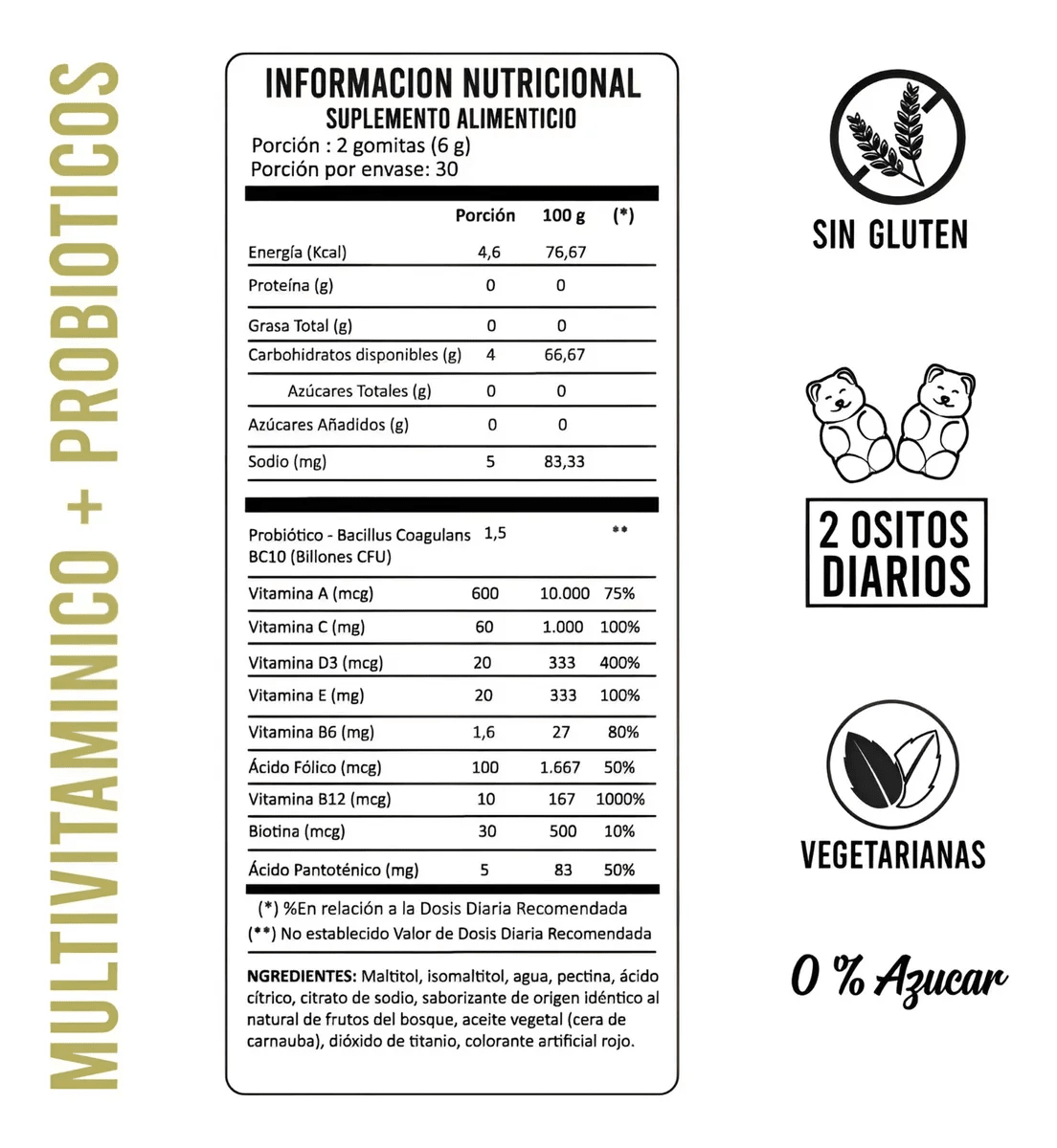 Multivitamínico + Probióticos2