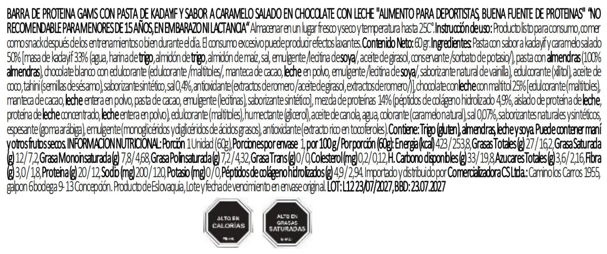 Barra proteina Estilo Dubai 60grs8