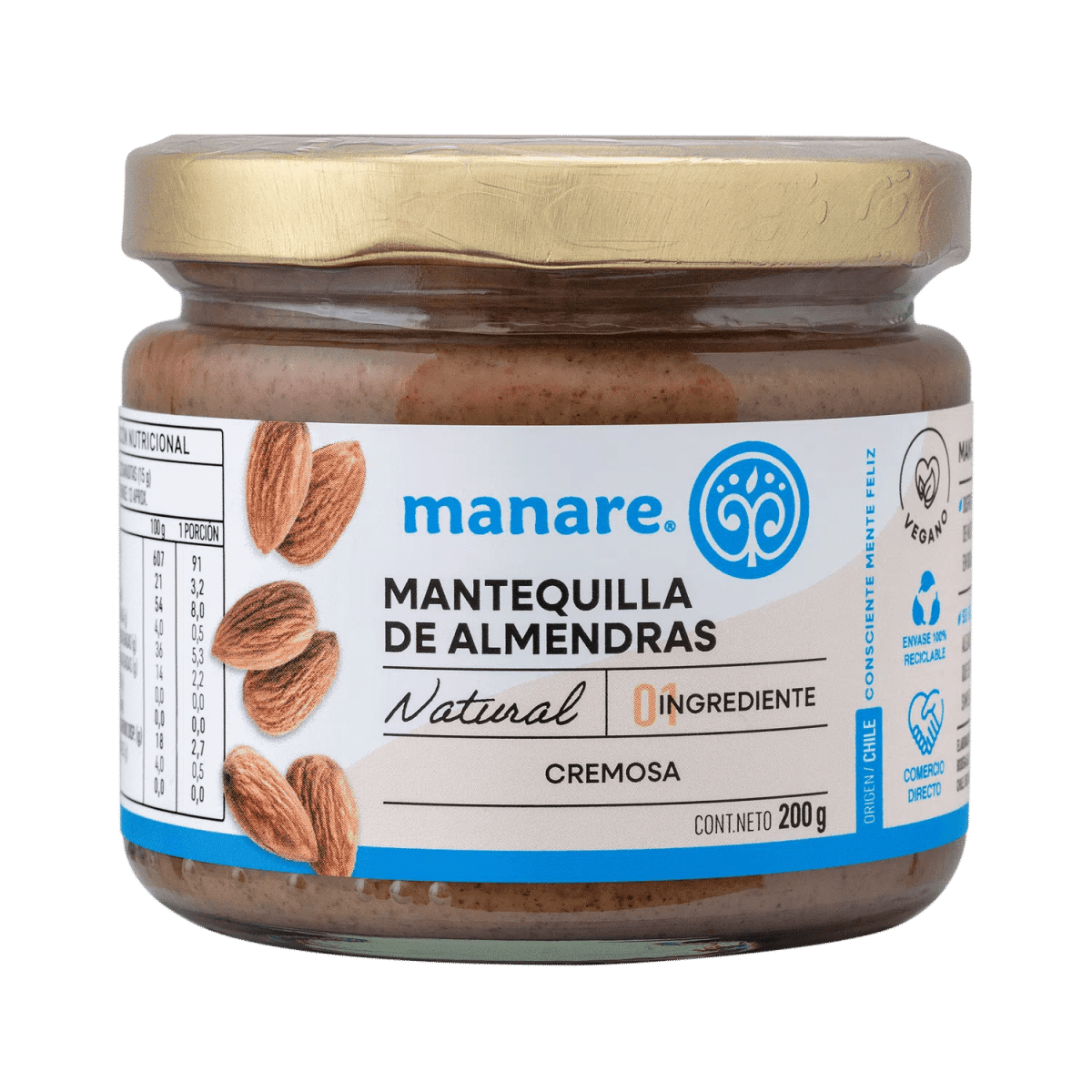 Mantequilla de almendras 200 g1