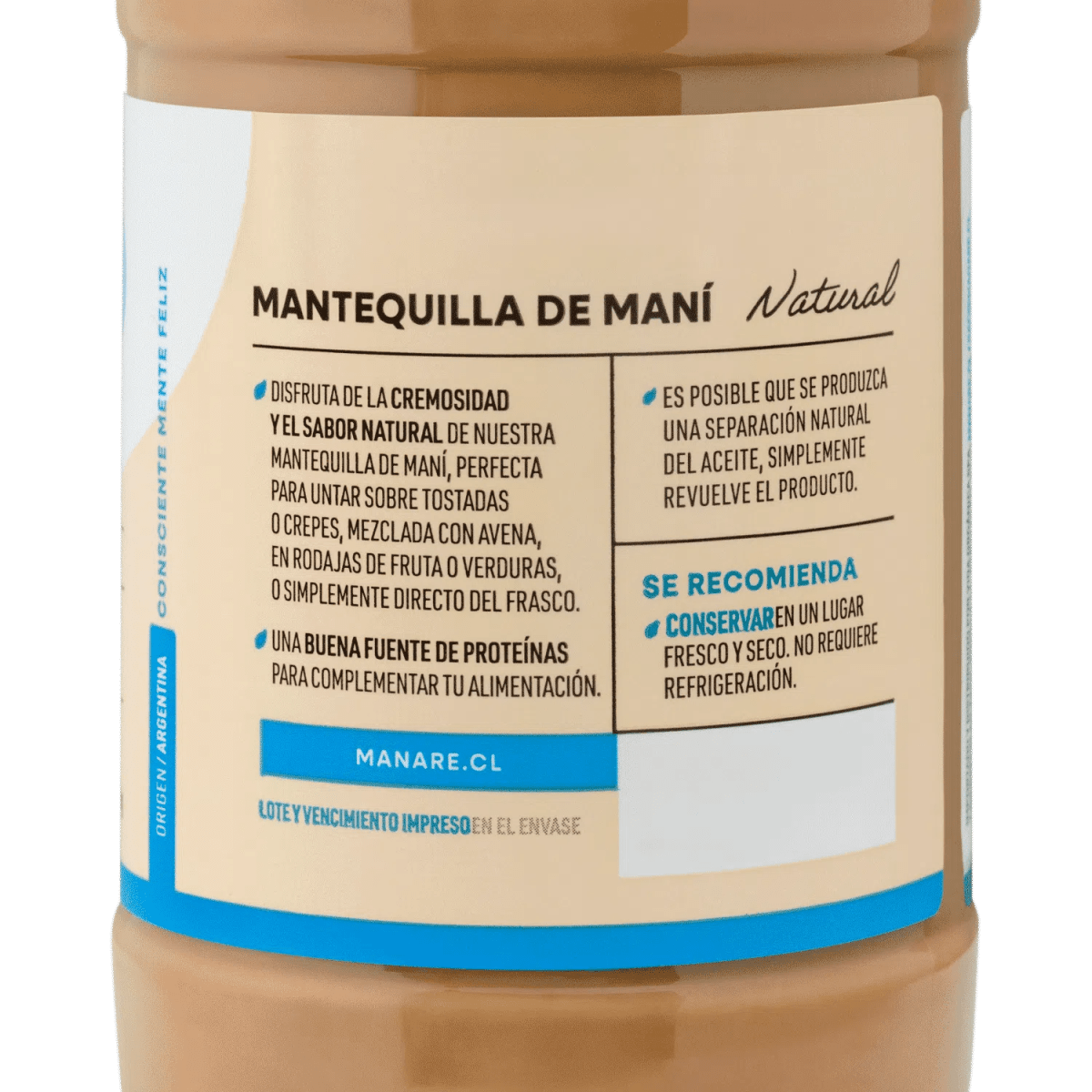 Mantequilla de maní cremosa 500 g3
