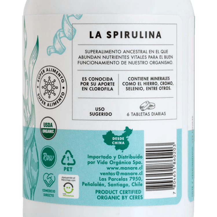 Spirulina orgánica 180 tabletas2